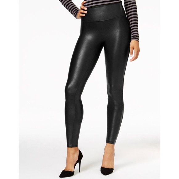 SPANX Women’s Faux Leather Leggings, Size XL - Picture 1 of 5